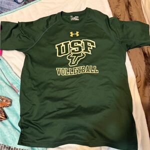 Under Armour Dark Green USF Volleyball Tee